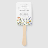 Summer Wildflower Garden Wedding Handwaaier (Voorkant)
