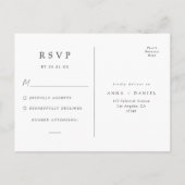 Summer Wildflower Garden Wedding Response Briefkaart (Achterkant)