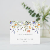 Summer Wildflower Garden Wedding Response Briefkaart (Staand voorkant)
