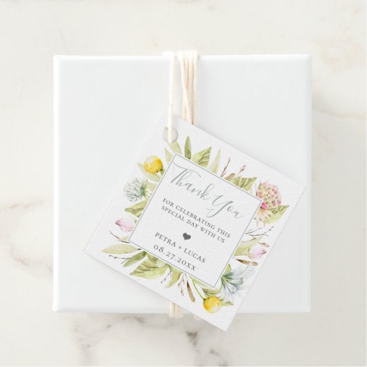 Summer Wildflower Hartelijk dank Bedankjes Labels (In situ)