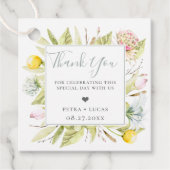 Summer Wildflower Hartelijk dank Bedankjes Labels (Voorkant)