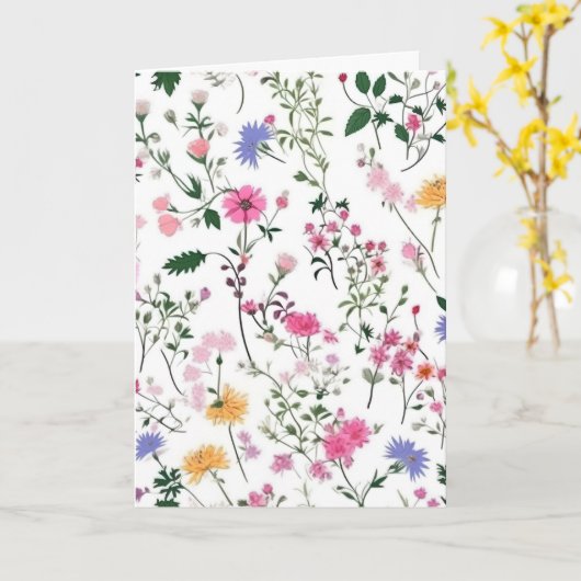 Summer Wildflower Kaart (Gele Bloem)