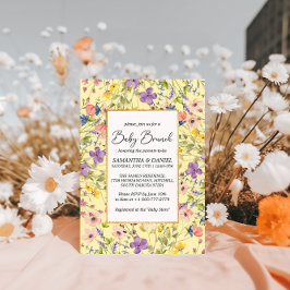 Summer Wildflower Meadow Baby Brunch Kaart