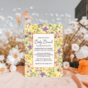 Summer Wildflower Meadow Baby Brunch Kaart