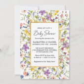 Summer Wildflower Meadow Baby shower Kaart (Voorkant)