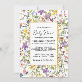 Summer Wildflower Meadow Baby shower Kaart