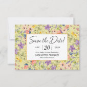 Summer Wildflower Meadow Baby shower Save The Date (Voorkant)