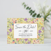 Summer Wildflower Meadow Baby shower Save The Date (Staand voorkant)