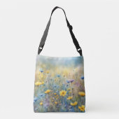 Summer Wildflower Meadow Crossbody Tas (Achterkant)