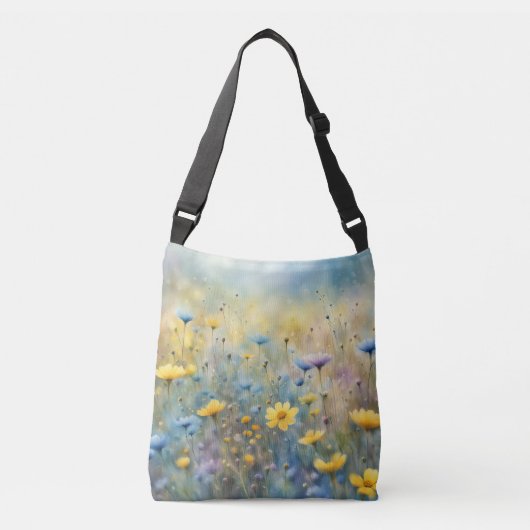 Summer Wildflower Meadow Crossbody Tas (Voorkant)