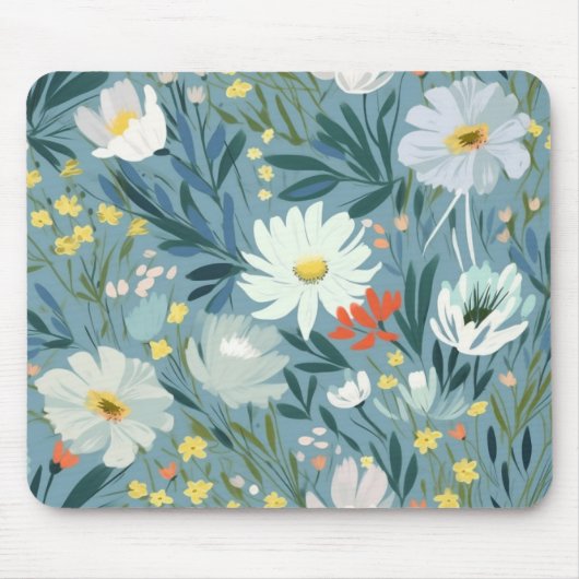 Summer Wildflower Meadow Design Muismat (Voorkant)