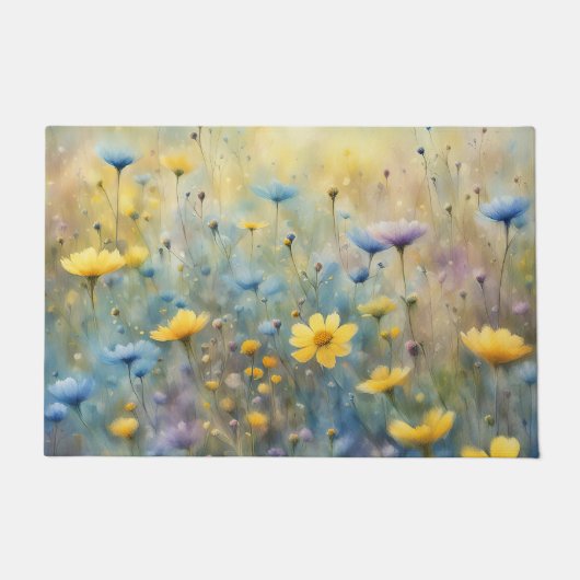 Summer Wildflower Meadow Deurmat (Voorkant)