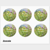 Summer Wildflower Meadow Ronde Sticker (Vel)