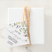 Summer Wildflower Mini Champagne Bottle Bedankjes Labels (In situ)