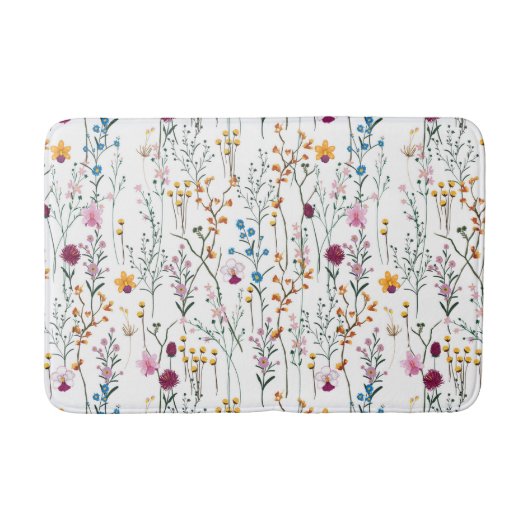 Summer Wildflower Pattern Badmat (Voorkant)