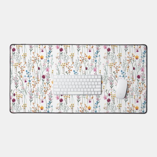 Summer Wildflower Pattern Bureaumat (Keyboard & Muis)