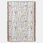 Summer Wildflower Pattern Deken (Voorkant Verticaal)