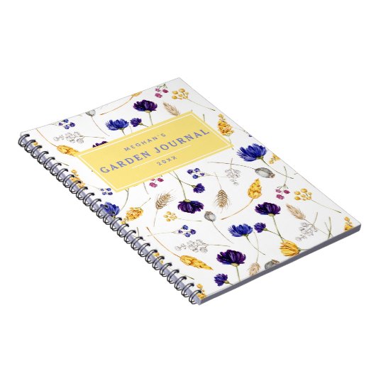 Summer Wildflower Pattern Gardening Journal Notitieboek (Rechterzijde)