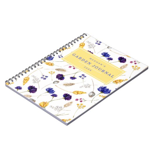 Summer Wildflower Pattern Gardening Journal Notitieboek (Linkerzijde)