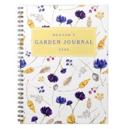 Summer Wildflower Pattern Gardening Journal Notitieboek