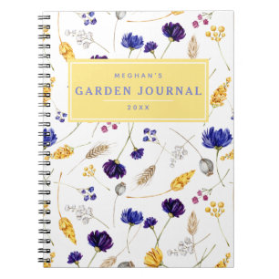 Summer Wildflower Pattern Gardening Journal Notitieboek
