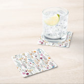 Summer Wildflower Pattern Kartonnen Onderzetters (Insitu)