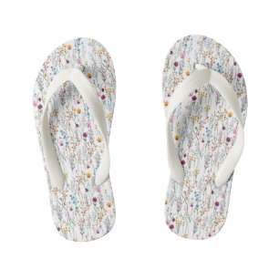 Summer Wildflower Pattern Kinder Teenslippers