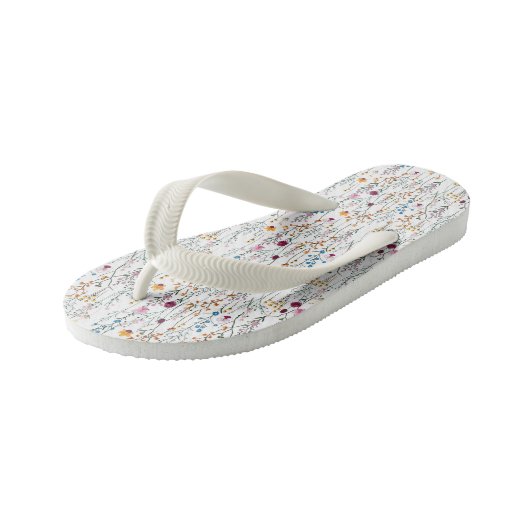 Summer Wildflower Pattern Kinder Teenslippers (Schuin)
