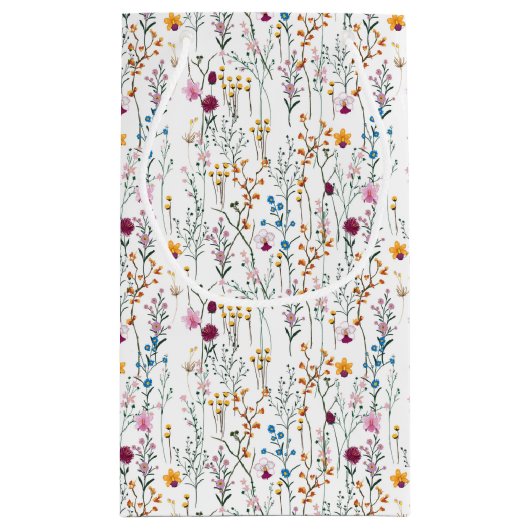 Summer Wildflower Pattern Klein Cadeauzakje (Achterkant)