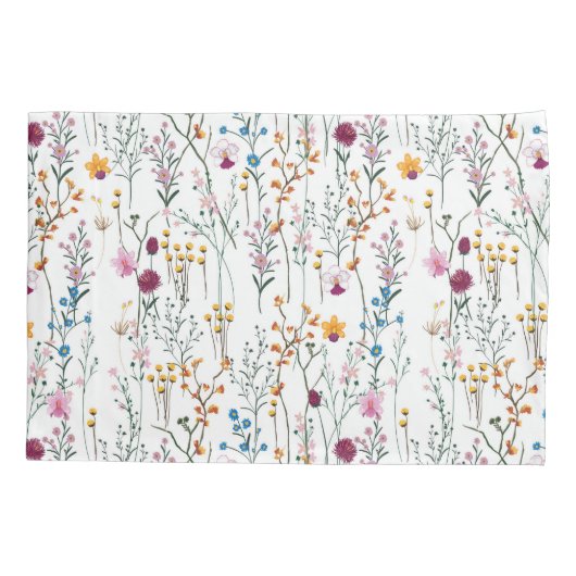 Summer Wildflower Pattern Kussensloop (Achterkant-Links)