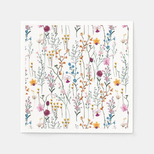 Summer Wildflower Pattern Servet (Voorkant)