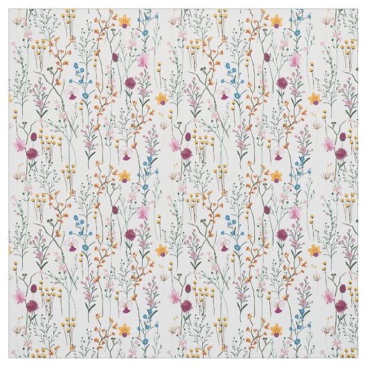 Summer Wildflower Pattern Stof (Swatch)