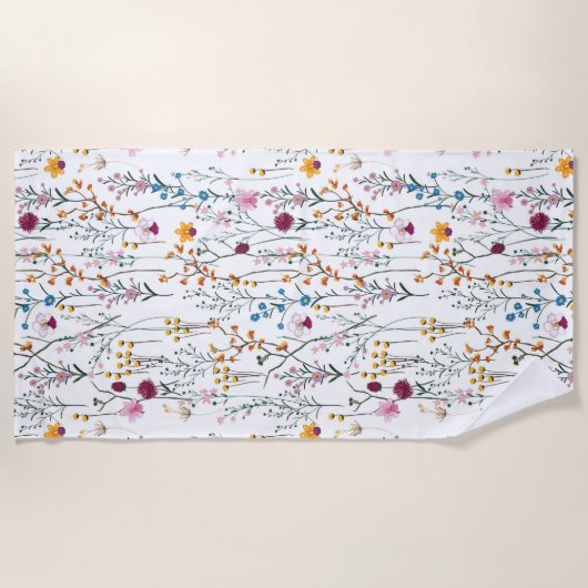 Summer Wildflower Pattern Strandlaken (Voorkant)