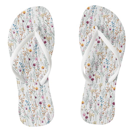 Summer Wildflower Pattern Teenslippers (Voetbed)
