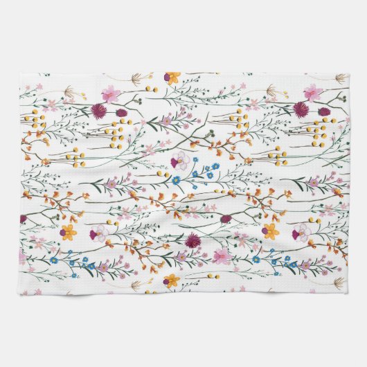 Summer Wildflower Pattern Theedoek (Horizontaal)