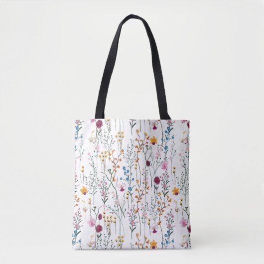 Summer Wildflower Pattern Tote Bag (Voorkant)