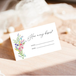 Summer Wildflower raad hoeveel kisses er zijn Informatiekaartje