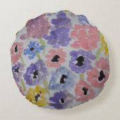 Summer Wildflower Rond Kussen (Achterkant)