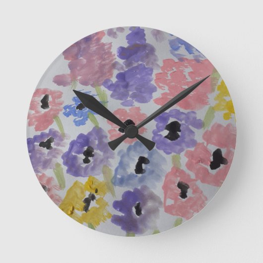 Summer Wildflower Ronde Klok (Voorkant)