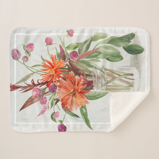 Summer Wildflower Sherpa Deken (Voorkant (horizontaal))