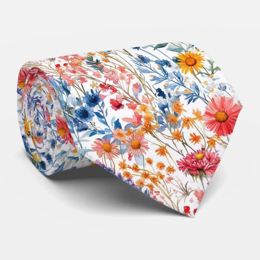 Summer Wildflower Stropdas (Opgerold)