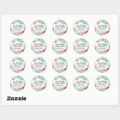 Summer Wildflower Thak You Weddenschap Ronde Sticker (Vel)