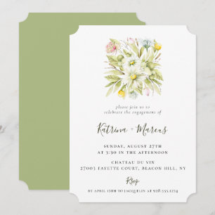 Summer Wildflower verlovingsfeest Kaart