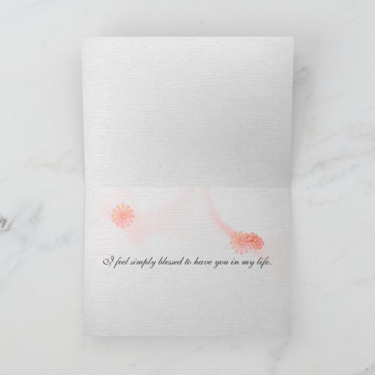 Summer Wildflower Vriendschap Kaart (Binnen)