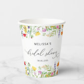 Summer Wildflower Waterverf Vrijgezellenfeest Papieren Bekers (Voorkant)