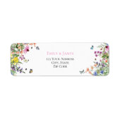 Summer Wildflower Waterverf Wedding Etiket (Voorkant)