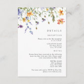Summer Wildflower Wedding Details Enclosure Card Informatiekaartje (Voorkant)