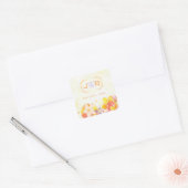 Summer Wildflower Wedding Favor Vierkante Sticker (Envelop)