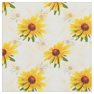 Summer Wildflower - Yellow Black-Eyed Susan Photo Stof