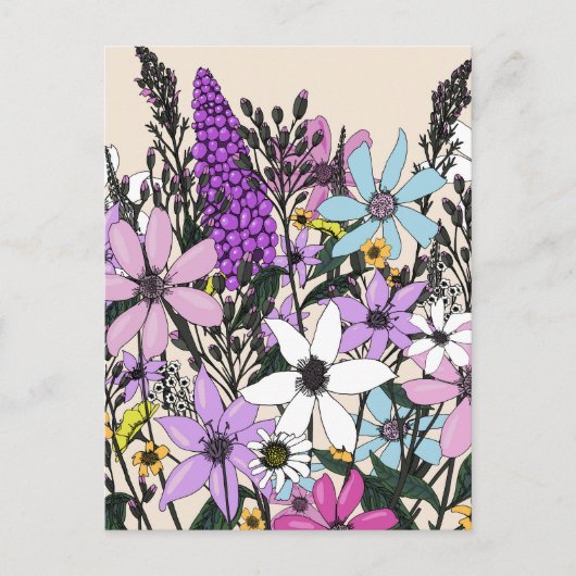 Summer Wildflowers Briefkaart (Voorkant)